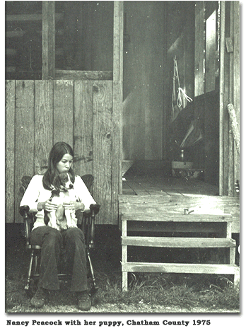 Nancy Peacock, Chatham County 1975